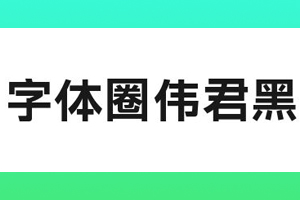 字体圈伟君黑 W2