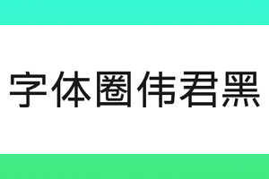 字体圈伟君黑 W1